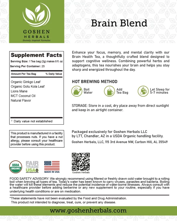 Brain Blend Tea (25 bags) - Image 2